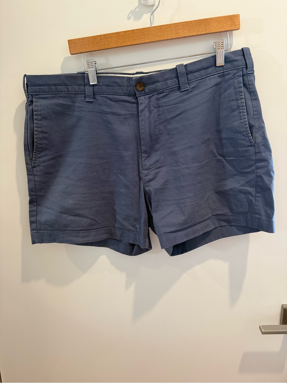 J. Crew Men's Navy Flat-Front Cotton Shorts